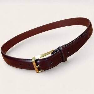 Coach Polished Cowhide Leather Belt with Solid Brass Buckle Size 36
